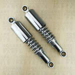 Chrome Rear Shock Absorbers: Suzuki T305 T 305 (1969) - 100mm Shroud