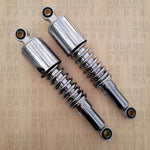 Chrome Rear Shock Absorbers: Suzuki GT185 (1973-1978) - 305mm
