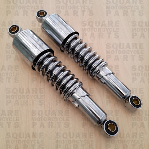 Chrome Rear Shock Absorbers: Suzuki GT250 (1973-1981) - 305mm