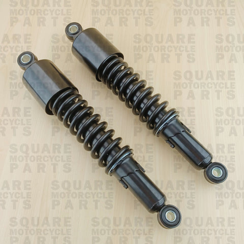 Black Rear Shock Absorbers: Yamaha DT400 DT 400 (1975-1976)