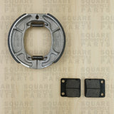 Front Brake Pads and Rear Brake Shoes: Honda CG125 CG 125 (2004-2008)