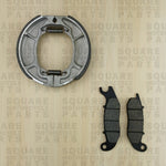 Front Brake Pads and Rear Brake Shoes: Honda CBF125 CBF 125 (2009-2013)