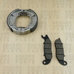 Front Brake Pads and Rear Brake Shoes: Honda CBF125 CBF 125 (2009-2013)