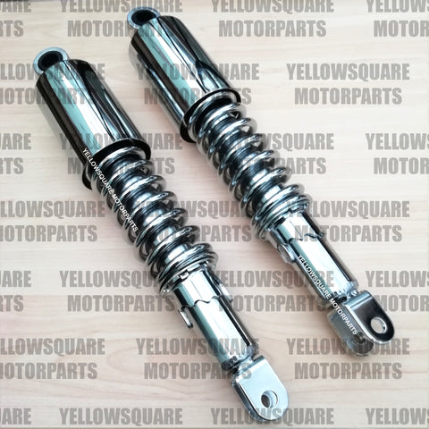 JBS Chrome Rear Shock Absorbers 280mm For Honda XR75 1973-1976 - Eye To Eye