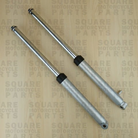 JBS White Front Fork Leg Set (LH/RH) For Yamaha PW50 Peewee 1981-2015 – 470mm Suspension Shocks